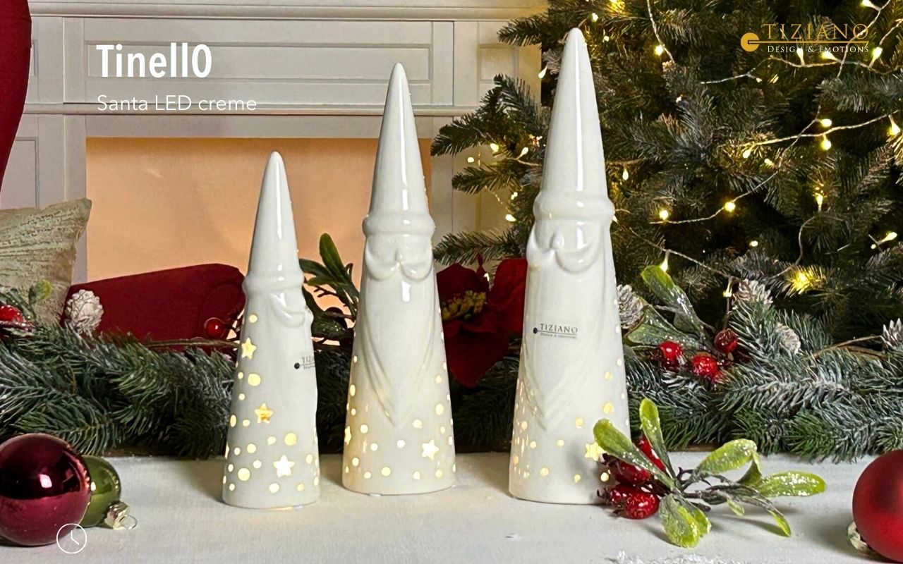 Tiziano Santa Tinello LED straight creme mit Timer