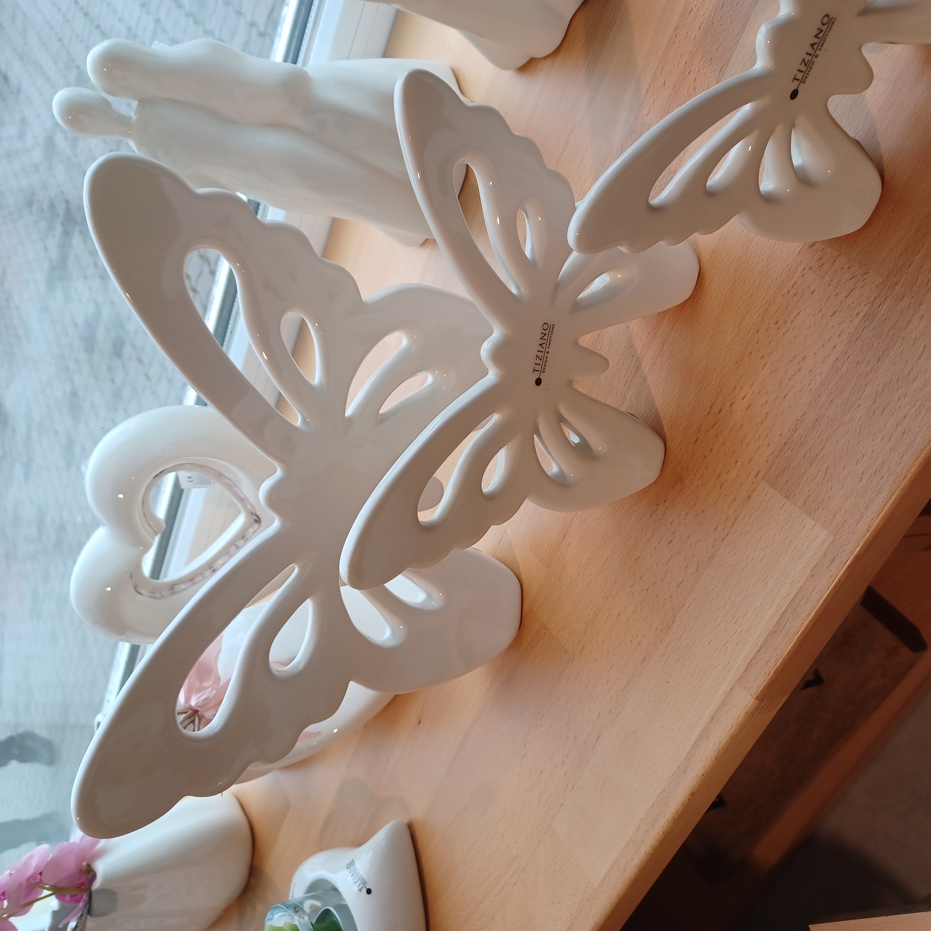 Tiziano Deko Schmetterling Zelda creme-weiß