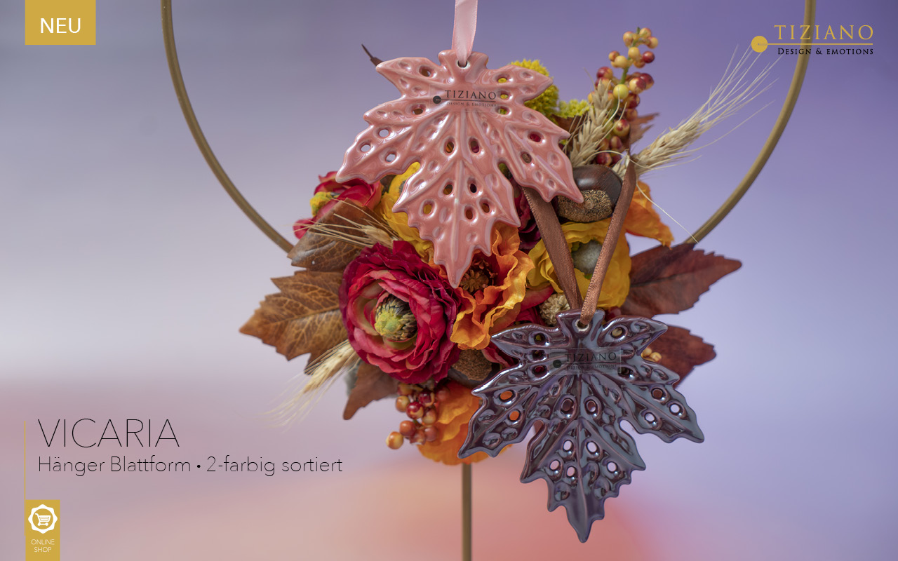 Tiziano Hänger Blatt Vicaria creme oder farbig
