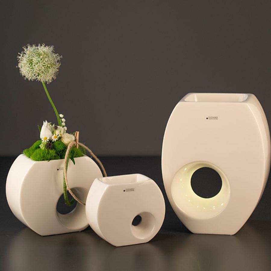 Tiziano Pflanzgefäß Ivella LED creme 701012